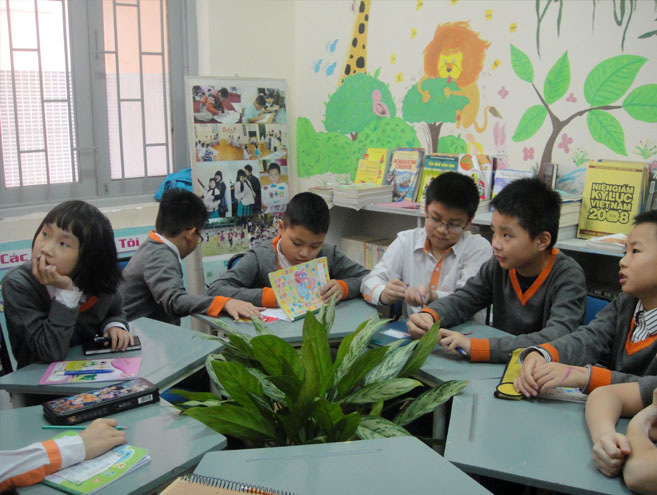 Cơ sở vật chất trường Nguyễn Văn Huyên, trường dân lập liên cấp từ mầm non tới THPT, quận Đống Đa, Hà Nội (Ảnh: website, FB nhà trường)